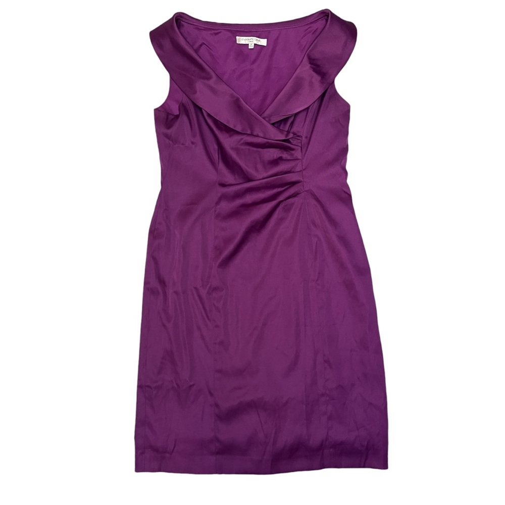 Women’s Evan Picone Satin Dress, Purple, size 14
